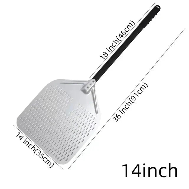 Big Pizza Perforert Spade Paddle Håndtak for Ovn Pizza Baking Verktøy | Skanto