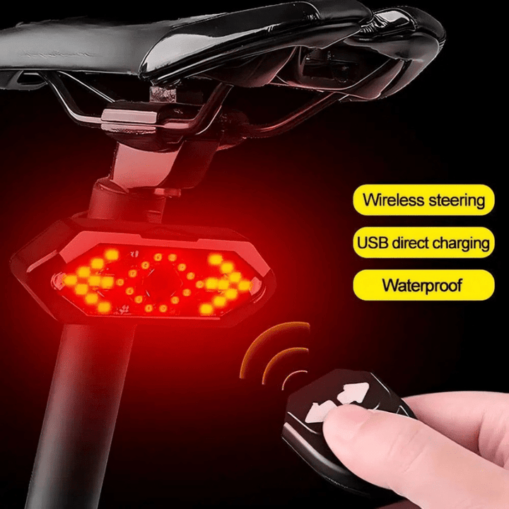 Skanto | BikeGuard Light – Oppladbart sykkel baklys med fjernkontroll og 32 LEDs for maksimal sikkerhet