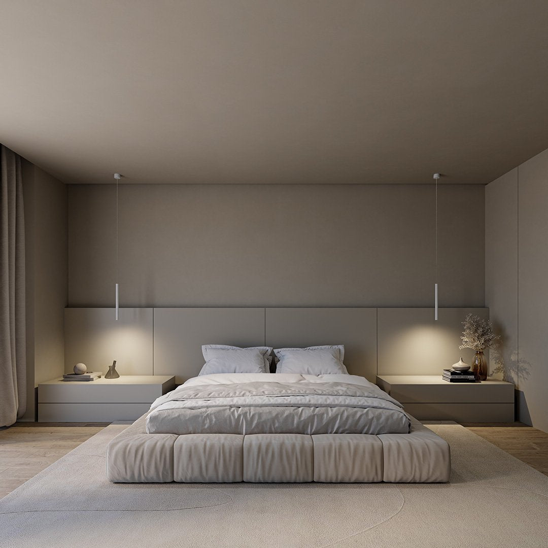 Skanto | RayAura Minimalistisk LED Pendellampe | Moderne Design | Elegant Taklampe for Stue & Kontor