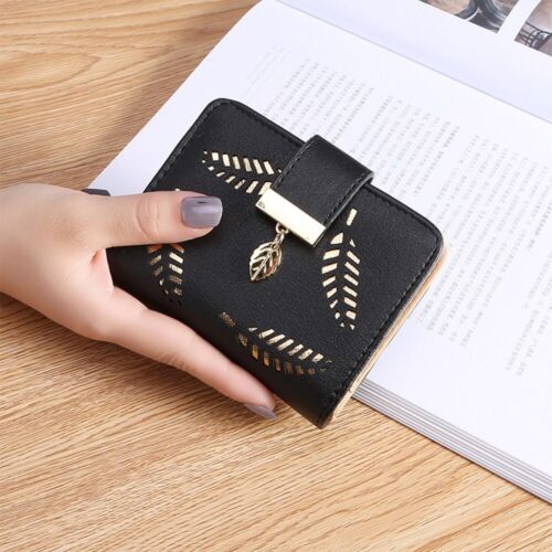 Skanto | GoldenLeaf PU Lær lommebok med blad charm design