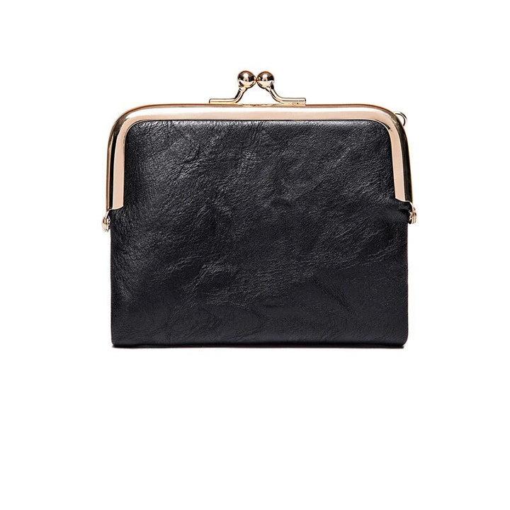Skanto | Lommebok Veske | Vintage Kiss Lock Lite PU Skinn