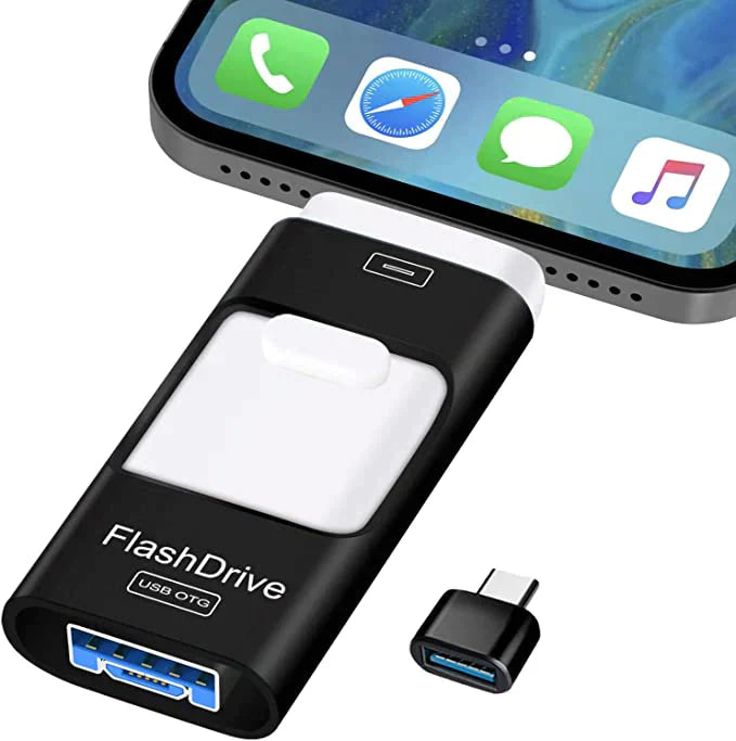 Skanto | DataFlex 4-i-1 Minnepinne – USB-lagring for telefon, nettbrett og PC