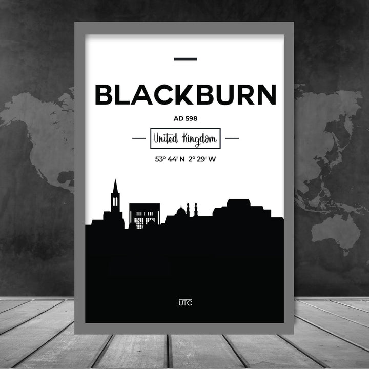 Blackburn City Skyline byutsiktstrykk
