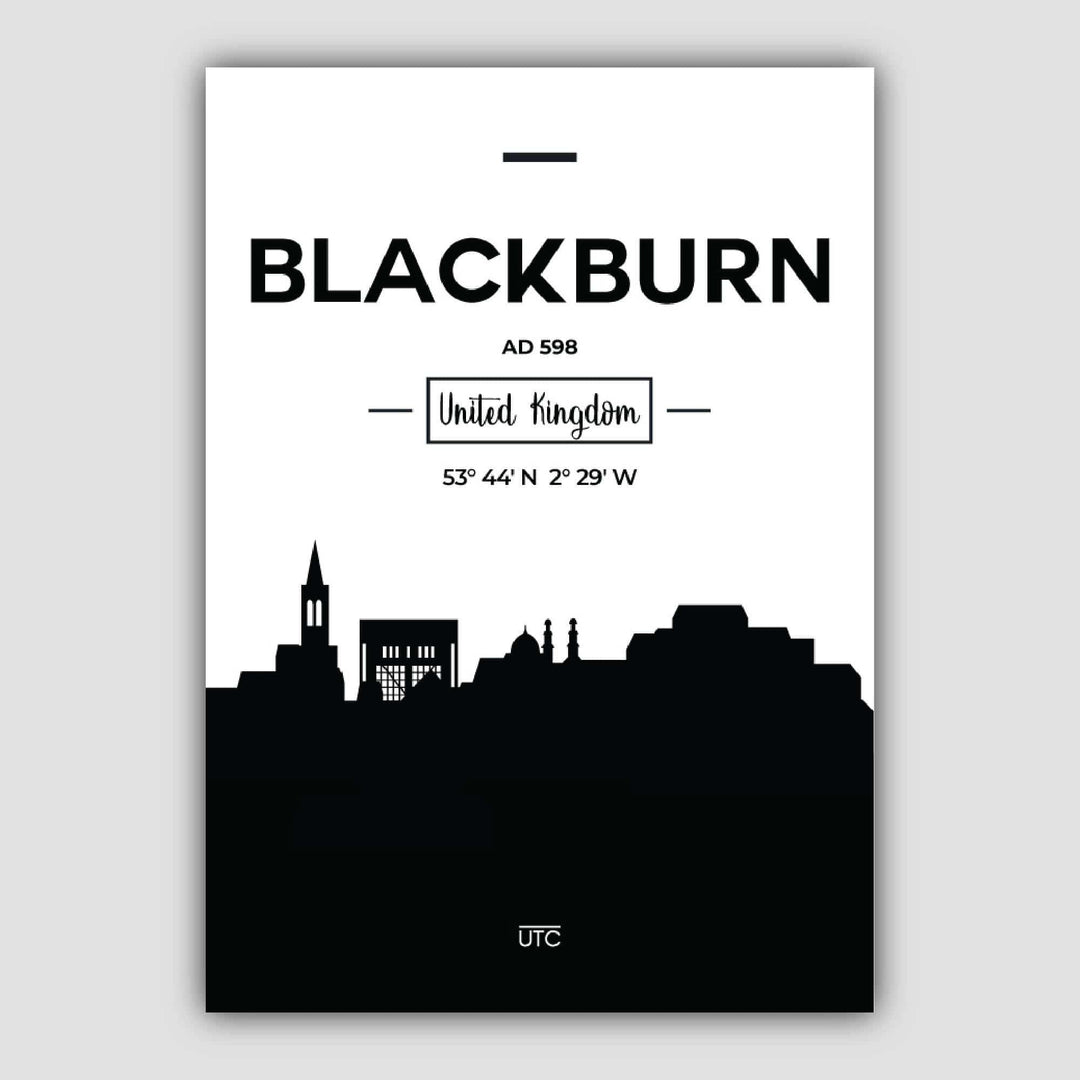 Blackburn City Skyline byutsiktstrykk