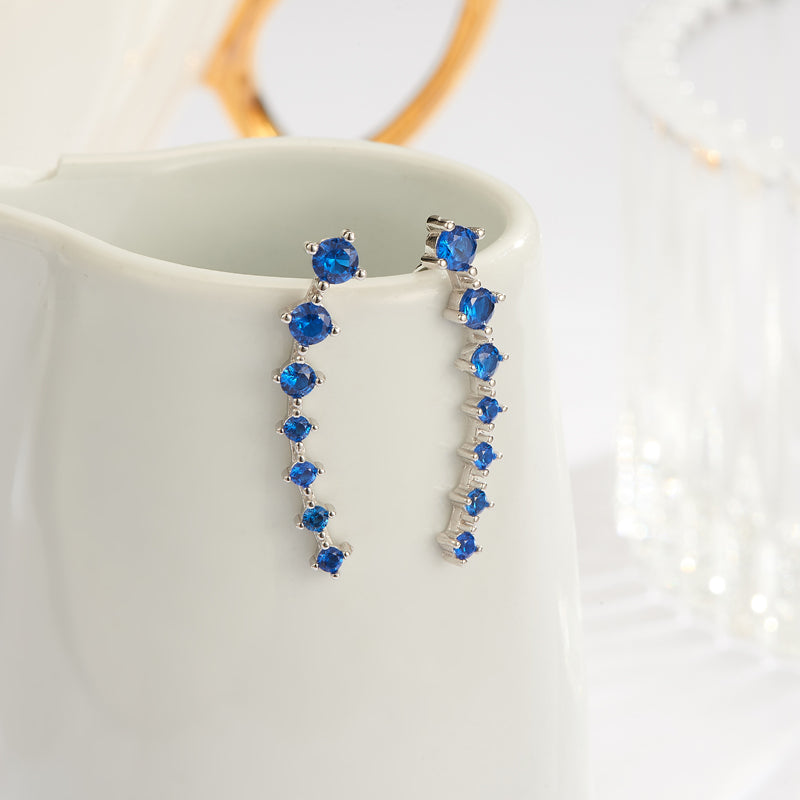 Skanto | Glamour | Skinnende Zirkon 925 Sterling Sølvørering