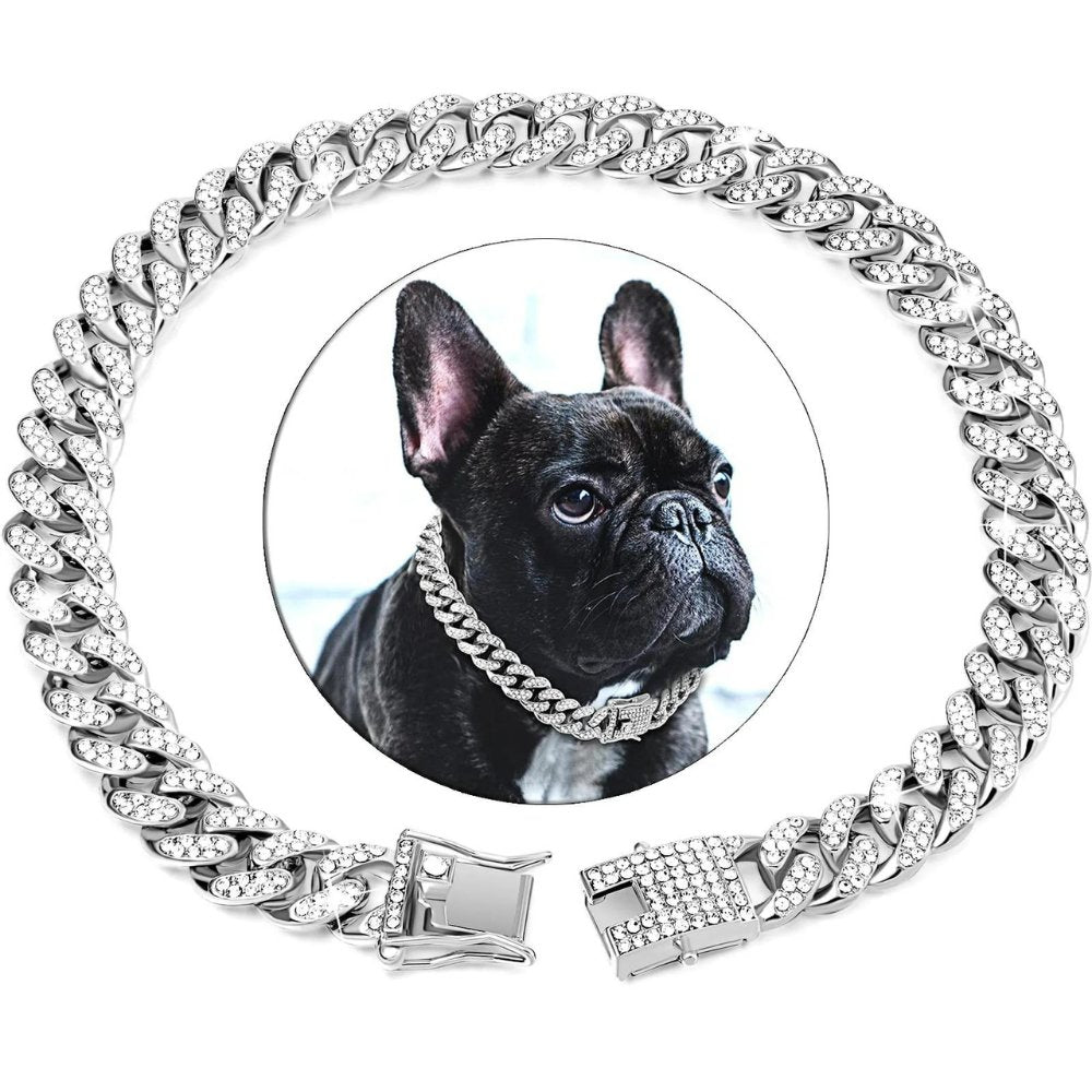 BlingPaws • Hundehalsbånd med gullkjede