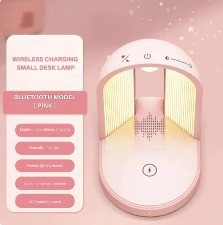 Skanto | LUMIVIBE – Trådløs Lading og Høyttaler Lampe