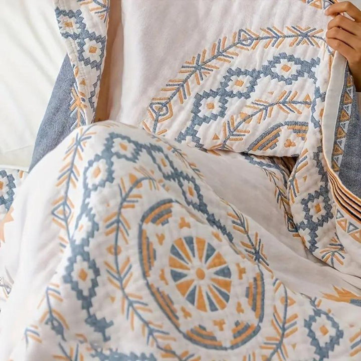 Skanto | BohoHaven Teppet – K Cotton teppe med mandala mønster for innendørs og utendørs