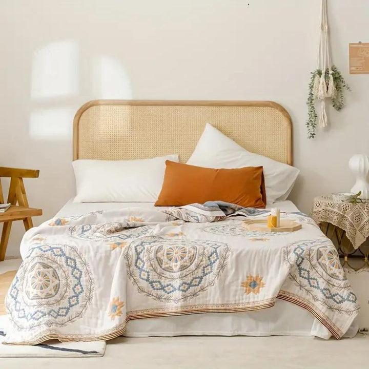 Skanto | BohoHaven Teppet – K Cotton teppe med mandala mønster for innendørs og utendørs