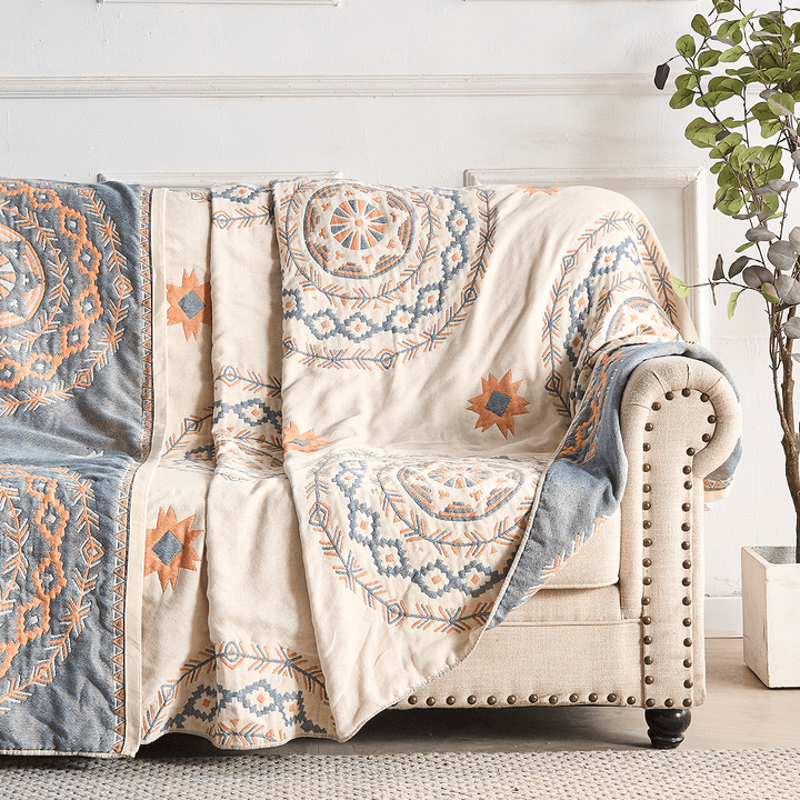 Skanto | BohoHaven Teppet – K Cotton teppe med mandala mønster for innendørs og utendørs