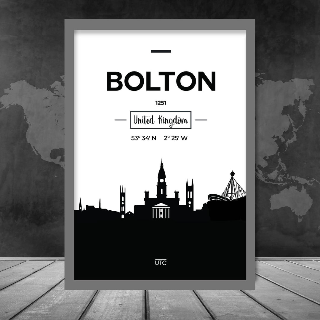 Bolton City Skyline byutsiktstrykk