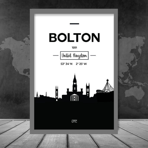Bolton City Skyline byutsiktstrykk