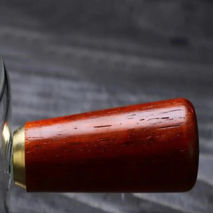 Borosilikatglass tekanne med trehåndtak varmebestandig tekoker | Skanto