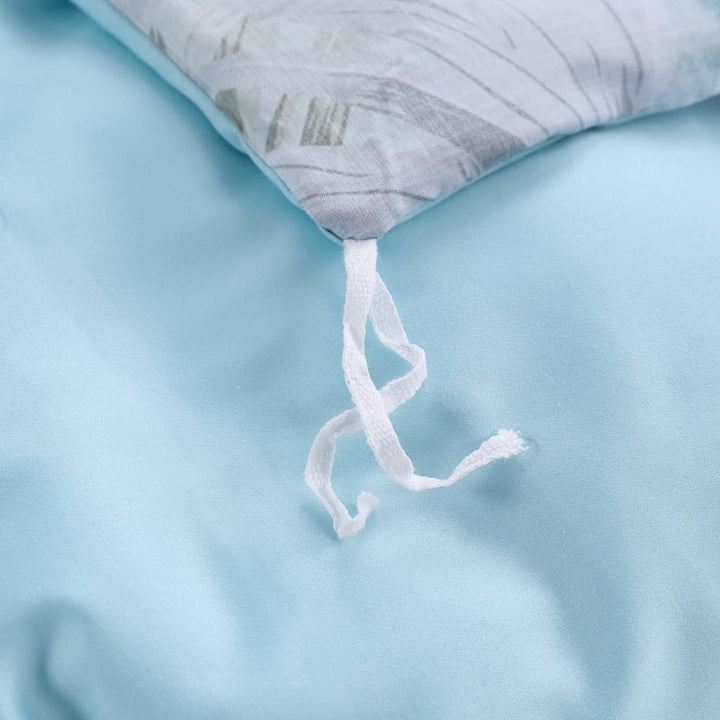 Azure Bloom Duvet Cover Set (Egyptian Cotton, 500 TC) | Skanto