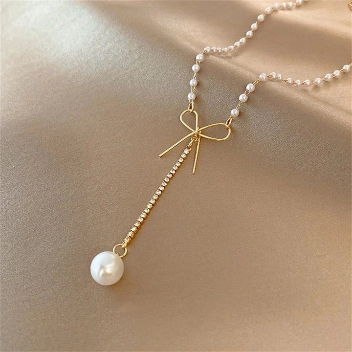 Skanto | Sløyfe Perle Dobbelt Choker Smykke