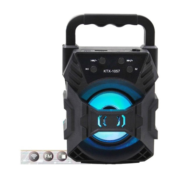 Skanto | SoundPulse Trådløs Høyttaler – Bluetooth Høyttaler med FM, USB & Lysshow