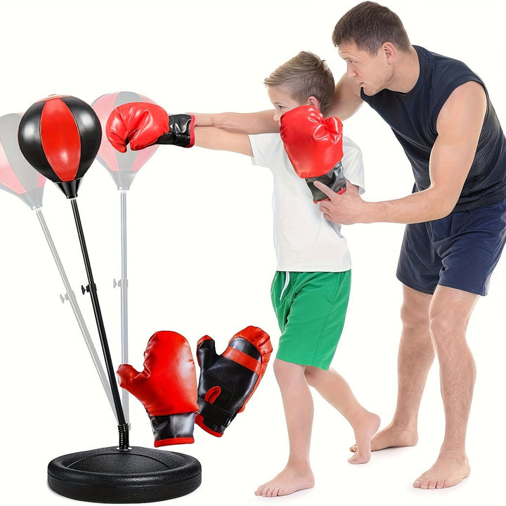 BoksFun JuniorSet – Justerbar boksepose med hansker for barn | Skanto