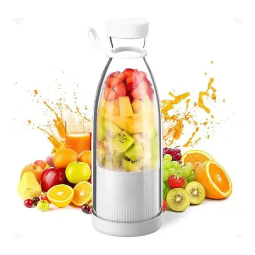 Skanto | Kompakt Bærbar Smoothie Mixer med Fruktbeholder og Drikkelokk