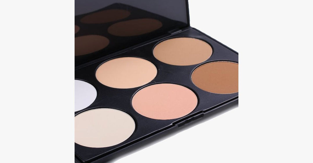 Skanto | Blush Bronzer med 6 matte pudderfarger - Gir deg en perfekt polert sminke