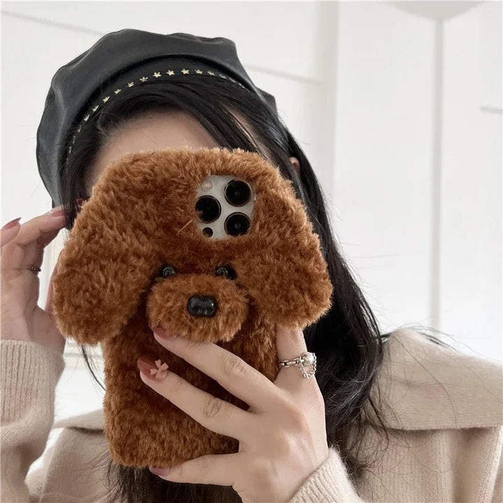 Skanto | Søt Hund Fluffy Snuggly iPhone Etui