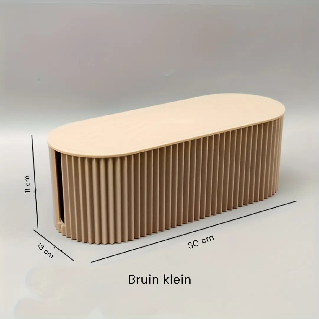 Skanto | Ordoca Kabelboks Skrivebordsorganisator | Kabelhåndtering & Lagring | Hvit | 30x11x13 cm