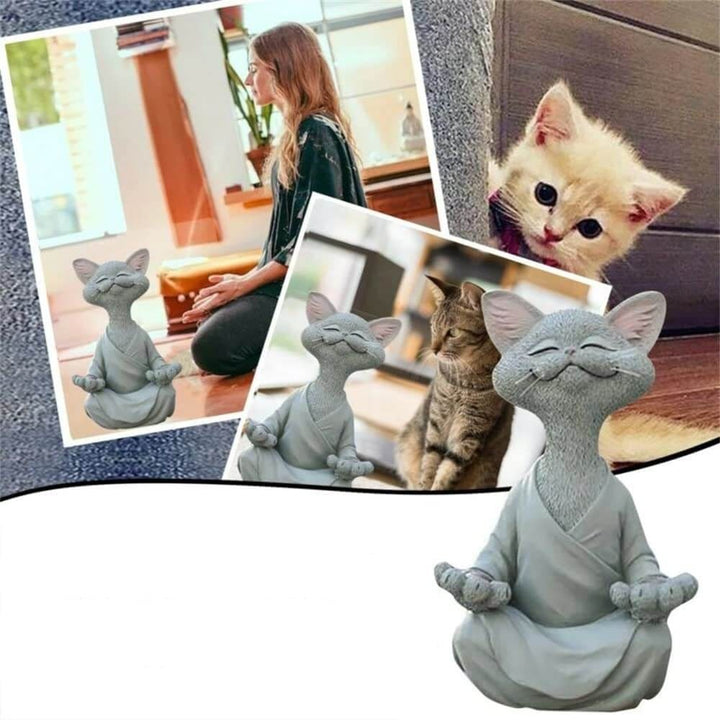 Skanto | Buddha katt med et meditativt uttrykk og spirituell budskap