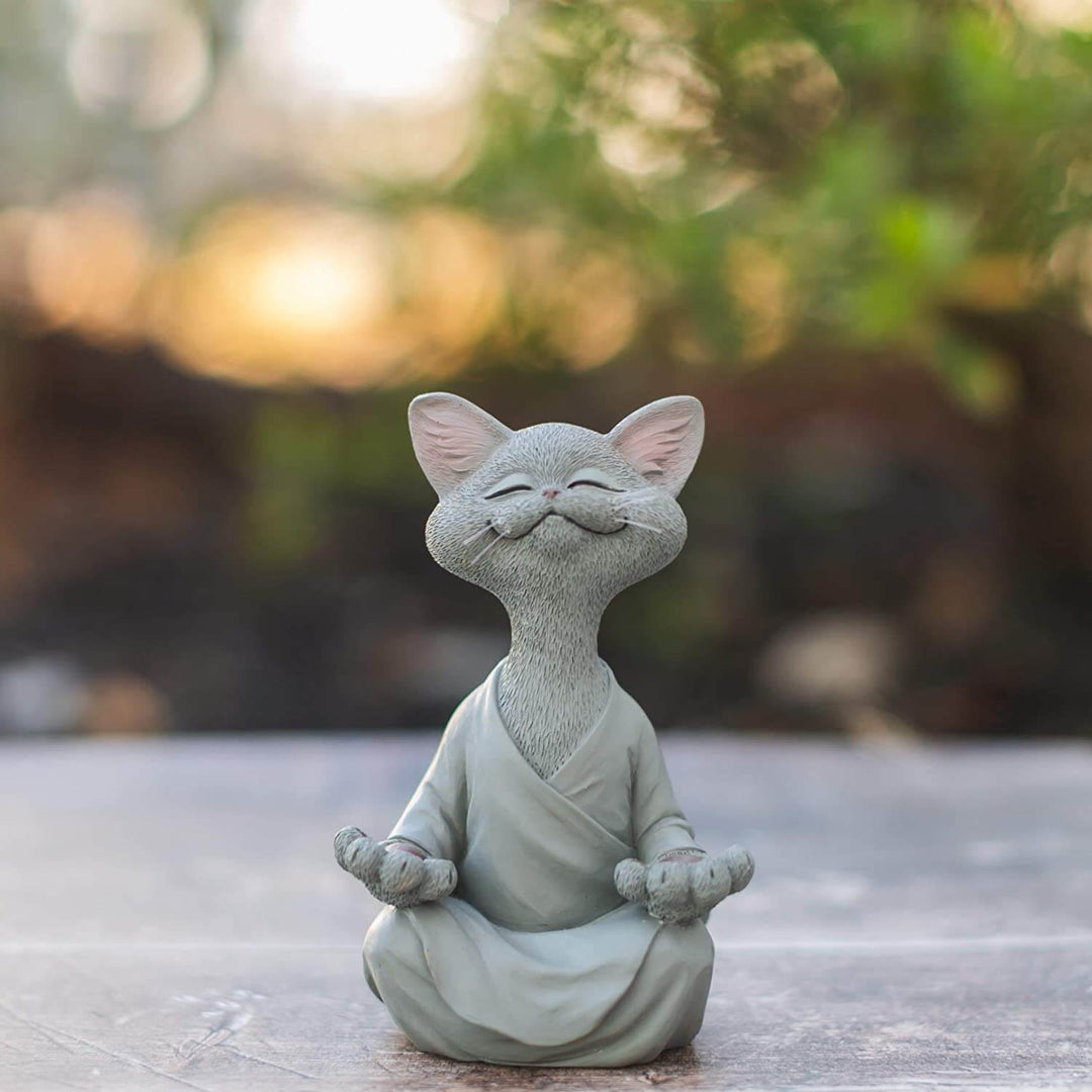 Skanto | Buddha katt med et meditativt uttrykk og spirituell budskap