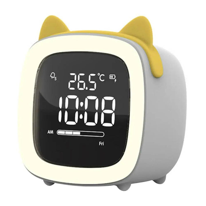 Skanto | BunnyGlow - LED Vekkerklokke – Nattlampe med Digital Skjerm & Timer