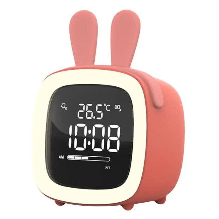 Skanto | BunnyGlow - LED Vekkerklokke – Nattlampe med Digital Skjerm & Timer