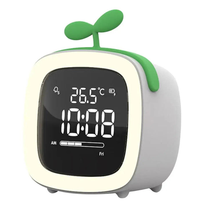 Skanto | BunnyGlow - LED Vekkerklokke – Nattlampe med Digital Skjerm & Timer