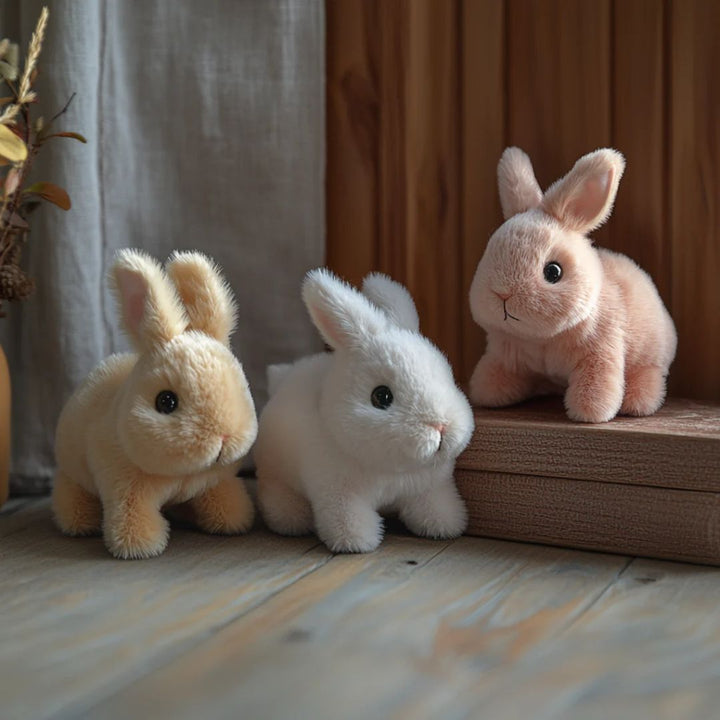 Skanto | BunnyLoom Interaktiv Plush | Realistisk hoppende kaninleke for barn