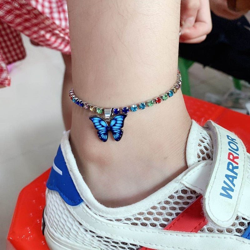 Skanto | Butterfly Rhinestone Anklet