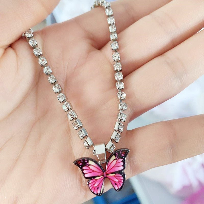 Skanto | Butterfly Rhinestone Anklet