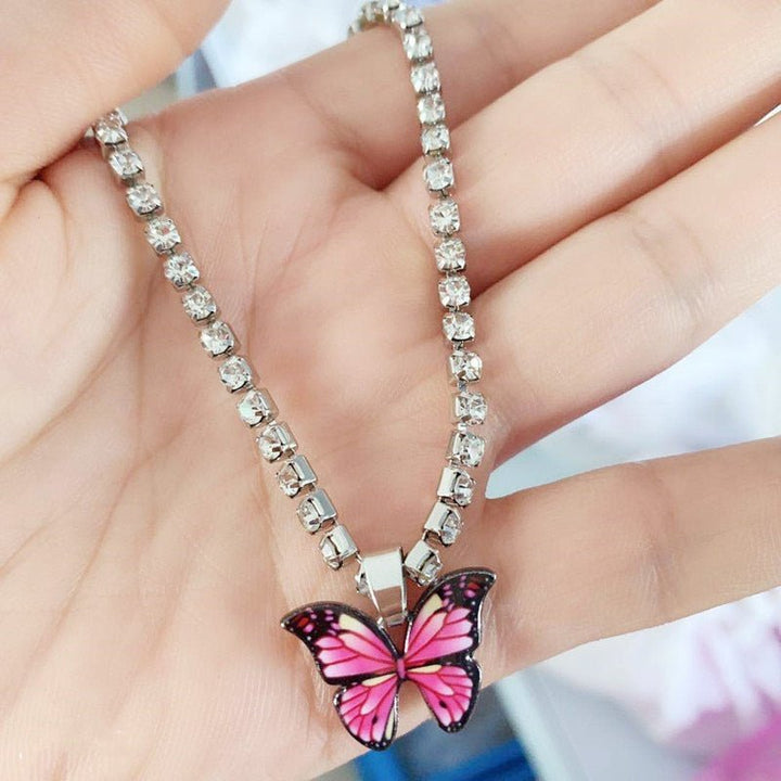 Skanto | Butterfly Rhinestone Anklet