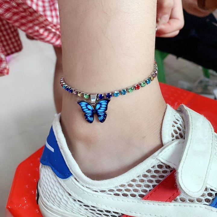 Skanto | Butterfly Rhinestone Anklet