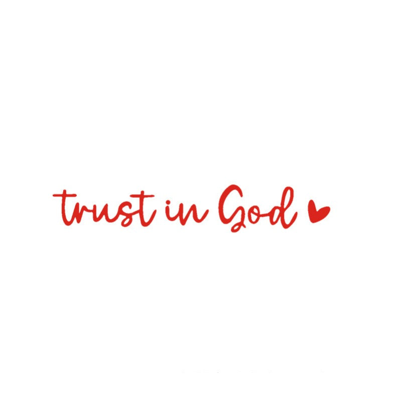 Skanto | “Stol på Gud” bakspeil klistremerke