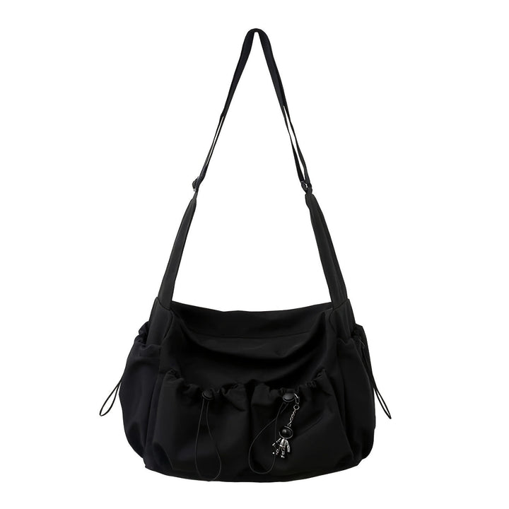 UrbanLiner Nylon Budveske – Svart Skulderbag med Glidelås for Daglig Bruk | Skanto