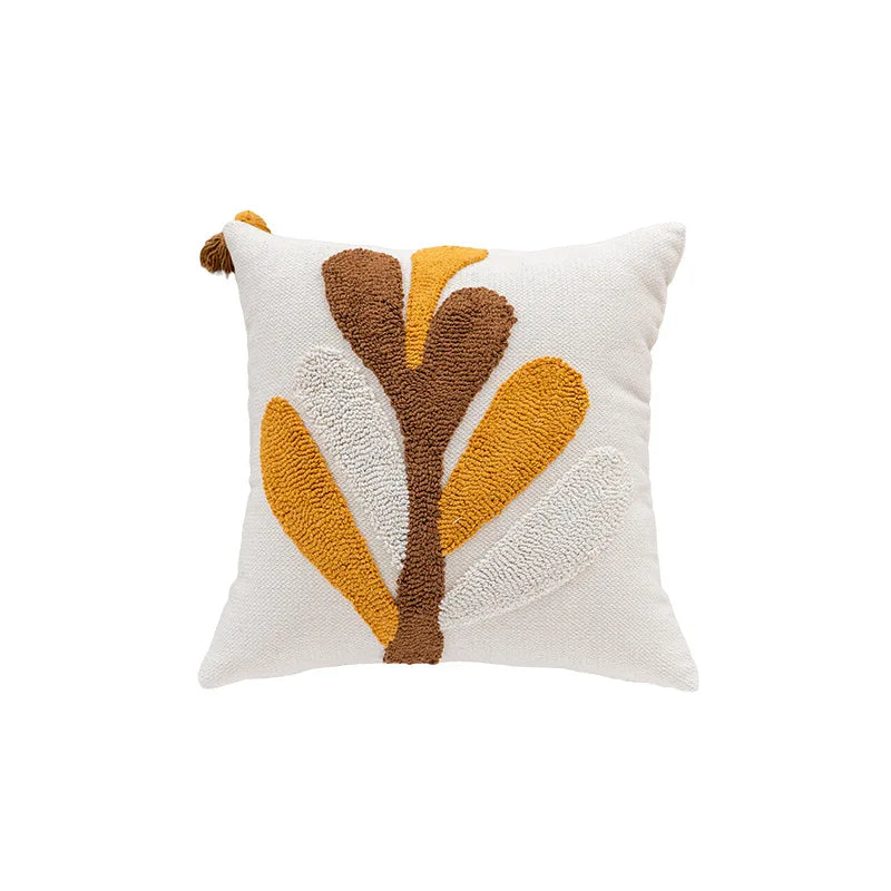 Skanto | Nordic Retro Tuftet Puteomslag – 45x45cm Gul Brun Dekorativ Pute