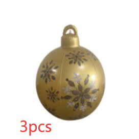 Skanto | Oppblåsbar Juleball Utendørsdekorasjon 60cm – Værbestandig PVC Juledekorasjon