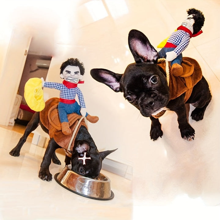 Skanto | Morsom Rider Hund Halloween Kostyme | Plush Sal Outfit