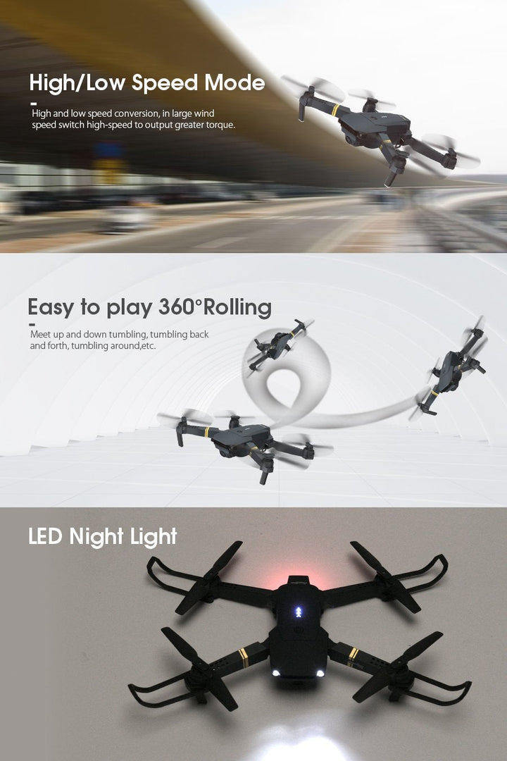 Skanto | Skyhawk HD sammenleggbar luft selfie drone med kamera 2MP