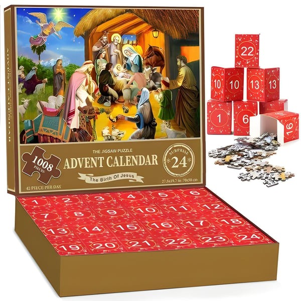 Skanto | Julekrubbe Puslespill Adventskalendar - Julegave