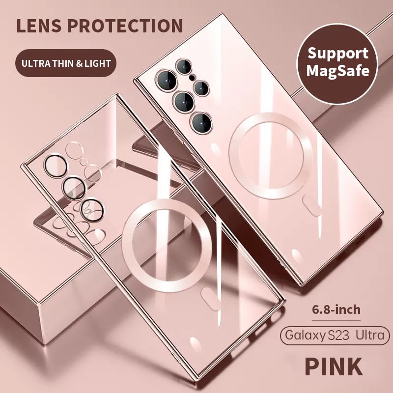 Skanto | Transparent luksusbelegg magnetisk deksel for Samsung
