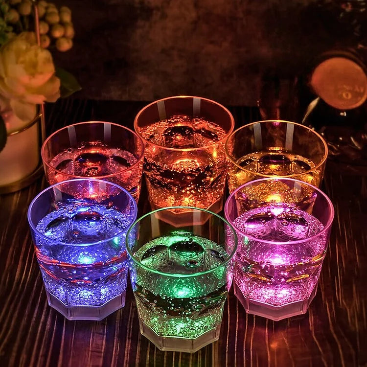 GlowSip - LED-belyst vinglasssett (6 stk) Skanto