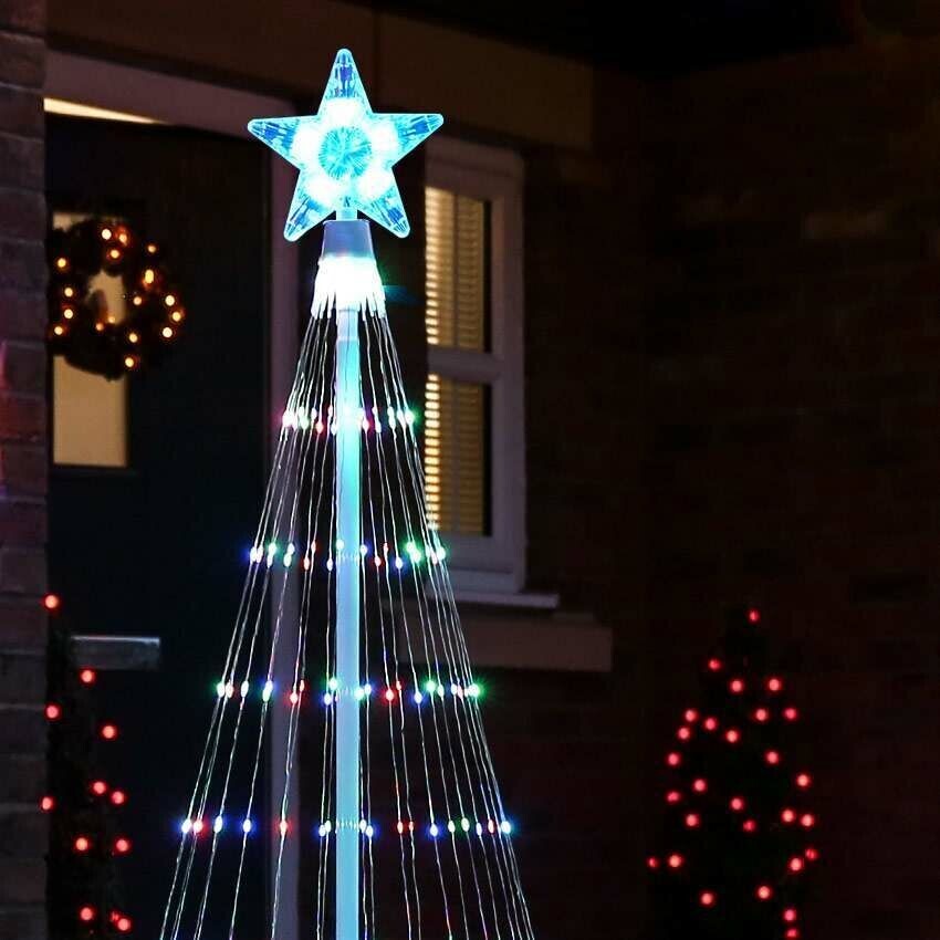 Skanto | Jul – Flerfarget LED-animasjons utendørs juletre lysshow