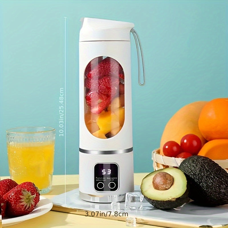 Skanto | Bærbar USB-oppladbar blender & juicer – Enkel å rengjøre, perfekt for frukt- & grønnsaksdrinker, milkshakes, 10,14 oz til 16,91 oz kapasitet