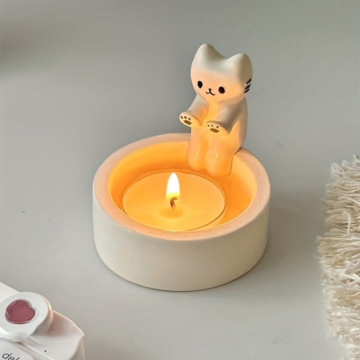 CharmingCat - Lekende Harpiksk Candle Skuff for Organisering Skanto