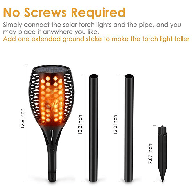 Skanto | LED Solcelle Stiftlys Dansende Flamme