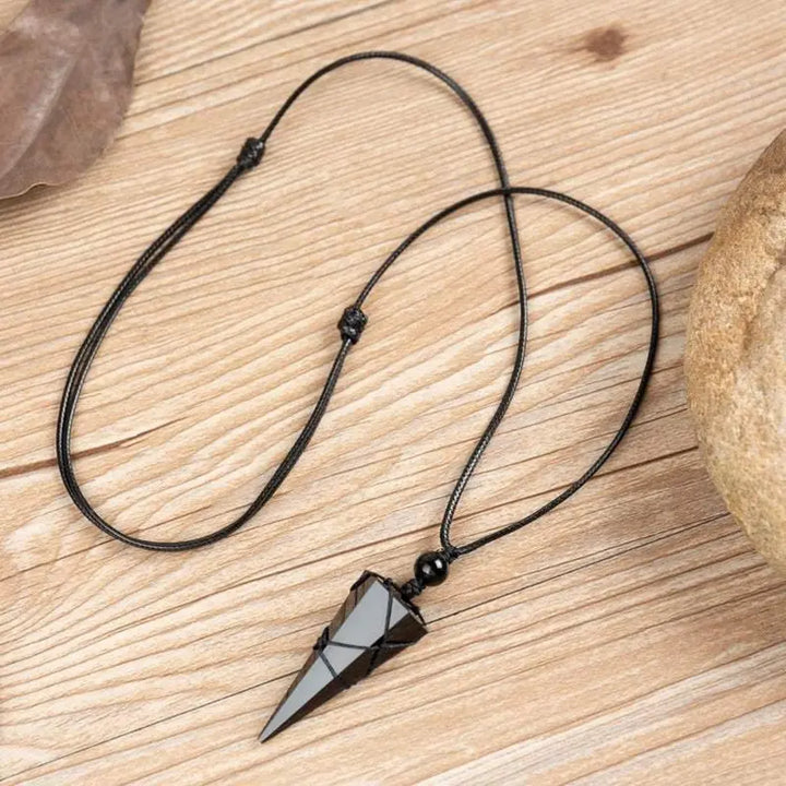 Skanto | Energisk Beskyttelses Obsidian Stein Halssmykke