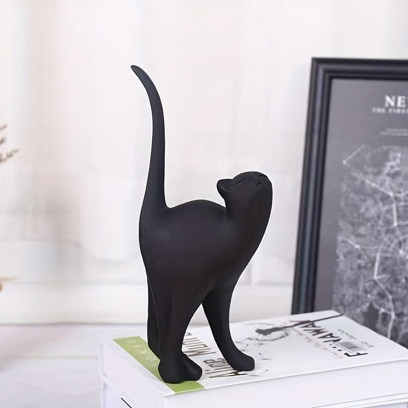 Skanto | Moderne Harpiks Katt Figur – Nordisk Stil Dekor